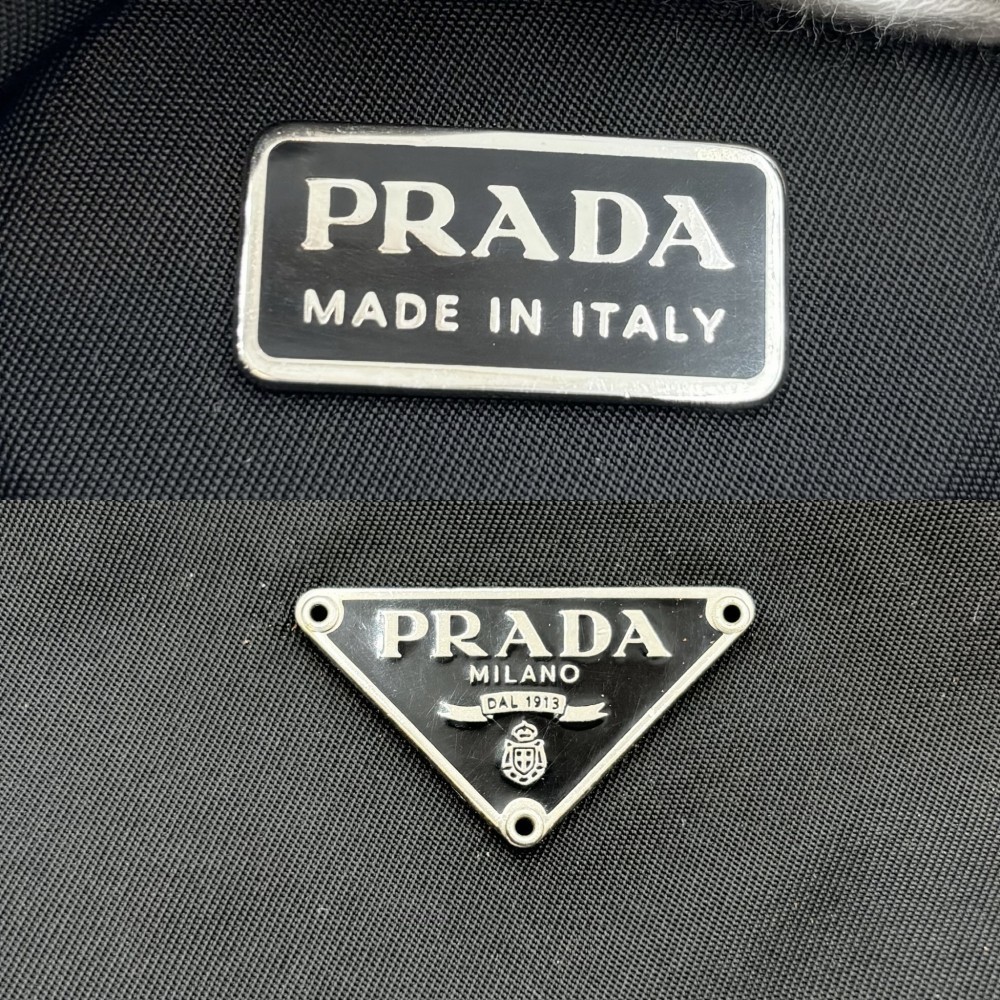 Prada Triangle Logo Mini Bag Accessory Pouch Nylo… - image 5